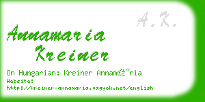 annamaria kreiner business card